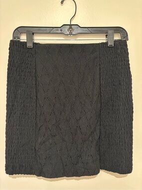 Forever 21 Black Knit Panel Mini Skirt